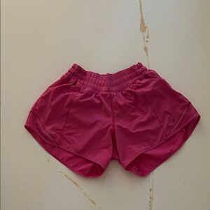 Pink Lululemon Hotty Hot Shorts